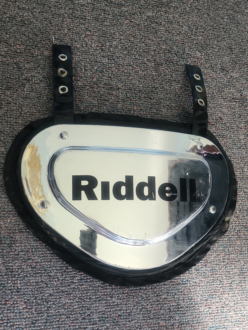 Riddell Chrome Football Back Plate - Black Trim